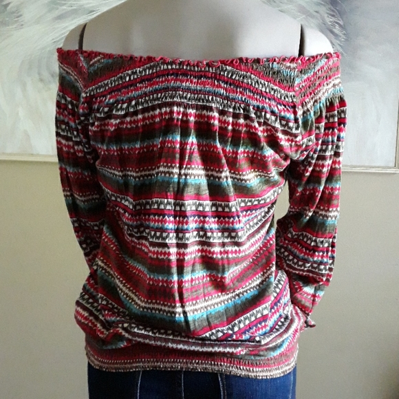 Lucky Brand Long sleeve Off shoulder top size M - Picture 3 of 8